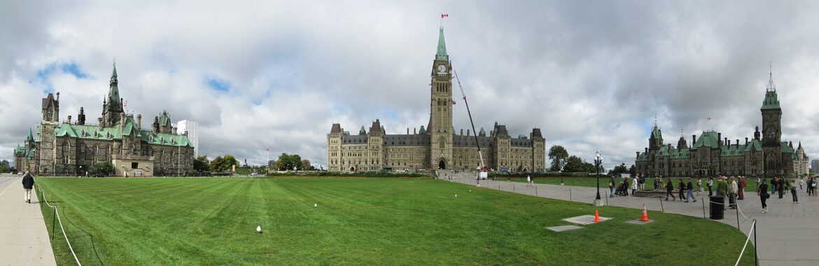 Parliament Hill panorama in Ottawa, Canada
